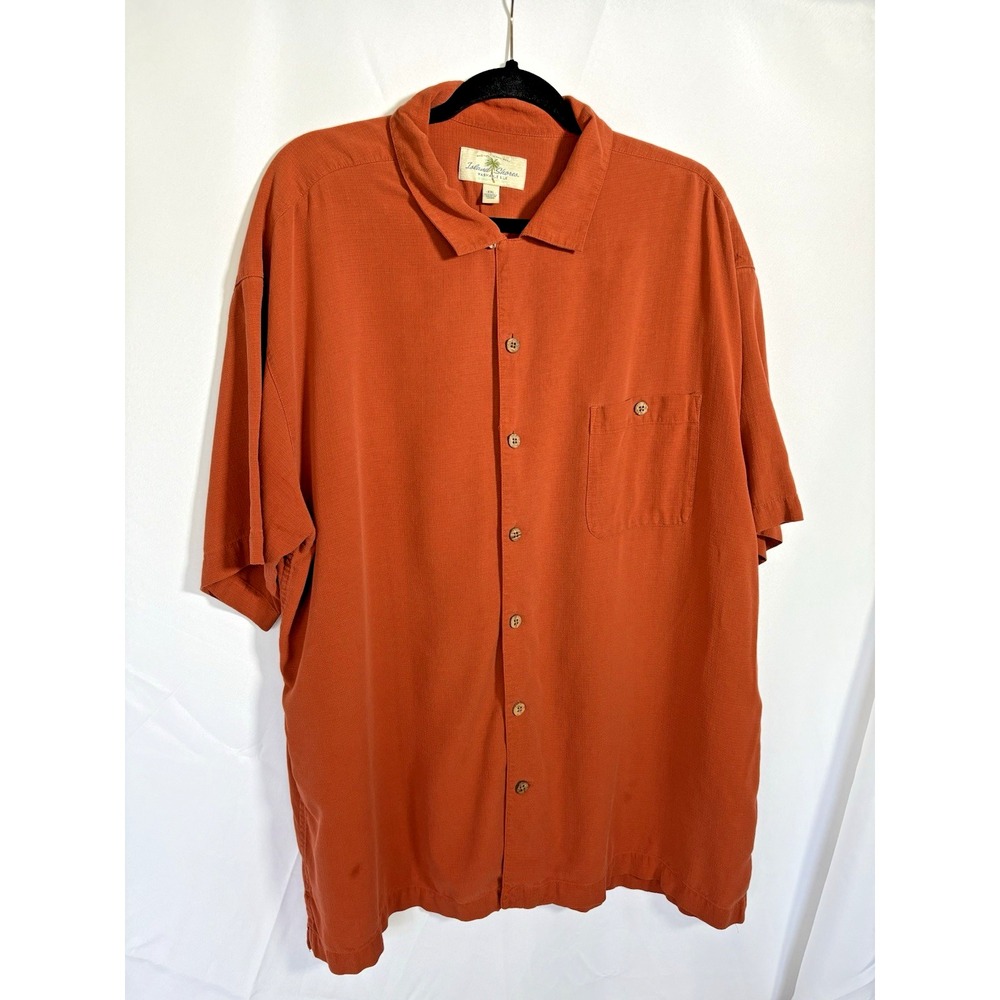 Island Shores Shirt Size 2XL Washable silk Short Sleeve Button up tropical‎